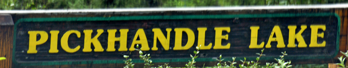 Pickhandle Lake sign